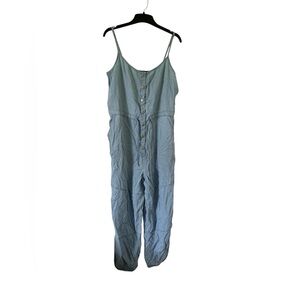 Lulu's Blue Button-Front Jumpsuit